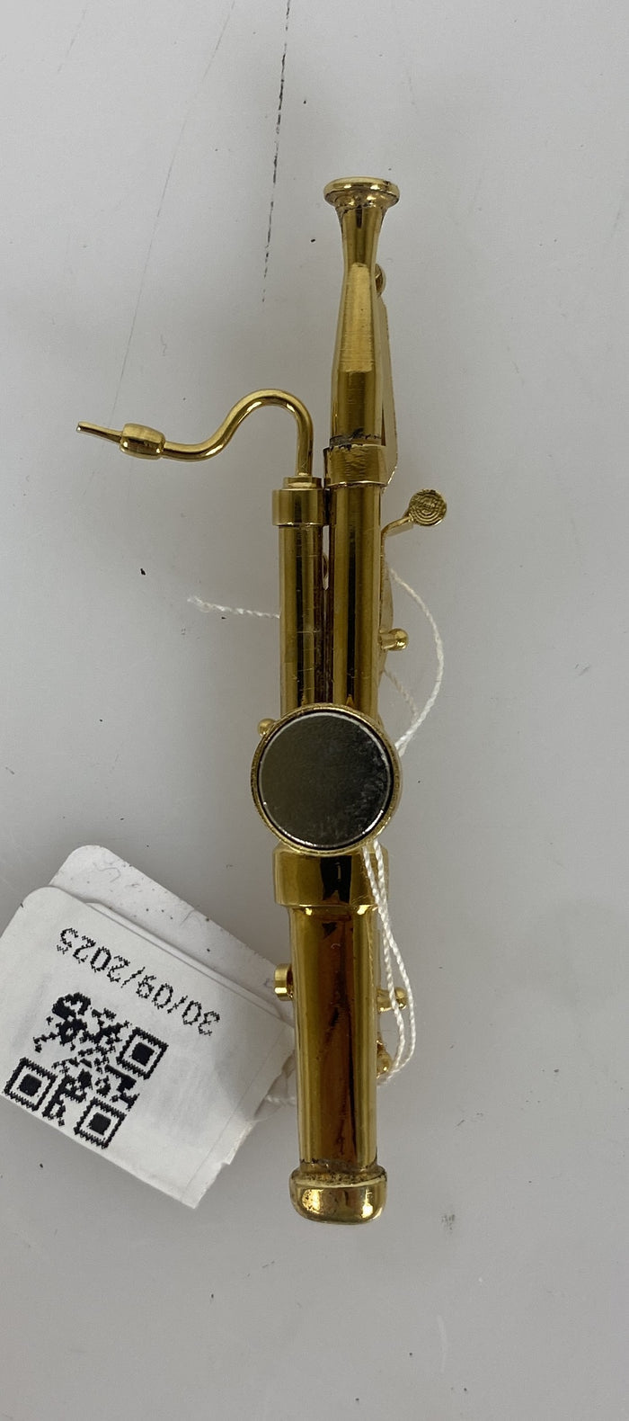 Miniature Gold Brass Bassoon Magnet