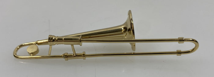 Miniature Gold Brass Trombone With Case