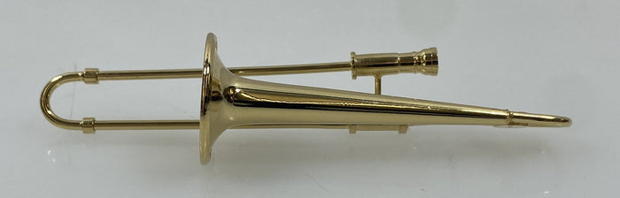 Miniature Gold Brass Trombone With Case