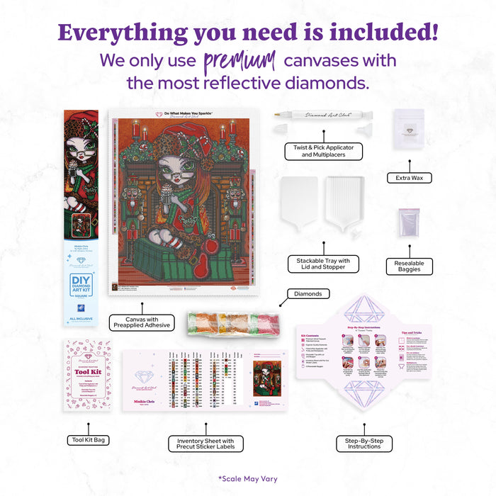Diamond Painting Minikin Chris 22" x 28" (55.8cm x 70.7cm) / Square with 75 Colors including 1 AB and 5 Fairy Dust Diamonds / 63,616