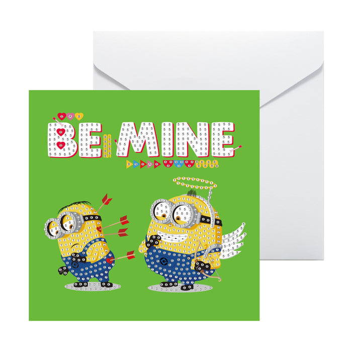 Diamond Painting Minions™ DIY Cards (Set of 3) 6" x 6" (15cm x 15cm) / Round with 14 Colors including 1 AB and 5 Fairy Dust Diamonds / 2,140