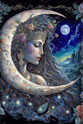 Diamond Painting Moon Goddess 22" x 33" (55.8cm x 83.7cm) / Square with 71 Colors including 4 ABs and 1 Fairy Dust Diamonds / 75,264