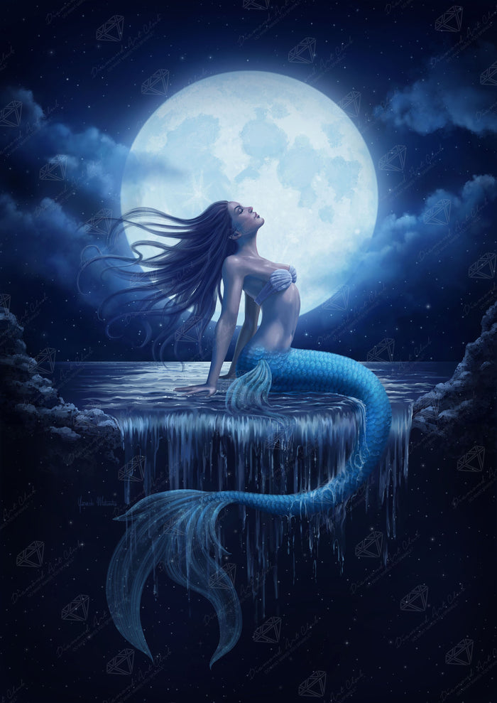 Diamond Painting Moon 27.6" x 39" (69.9cm x 98.8cm) / Square with 48 Colors including 2 ABs and 2 Fairy Dust Diamonds / 111,557