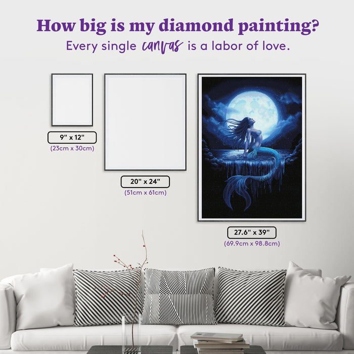 Diamond Painting Moon 27.6" x 39" (69.9cm x 98.8cm) / Square with 48 Colors including 2 ABs and 2 Fairy Dust Diamonds / 111,557