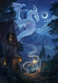 Diamond Painting Moonlight Dragon 27.6" x 39" (69.9cm x 98.8cm) / Square with 69 Colors including 2 ABs and 1 Iridescent Diamond and 4 Fairy Dust Diamonds / 111,557