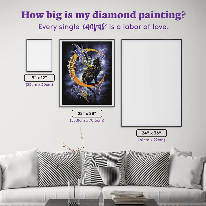 Diamond Painting Morgana 22" x 28" (55.8cm x 70.6cm) / Round with 52 Colors including 5 ABs and 2 Fairy Dust Diamonds / 50,148