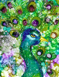 Diamond Painting Mr. Peacock 13" x 17" (32.8cm x 42.6cm) / Round with 47 Colors including 3 ABs including 1 Fairy Dust Diamonds / 17,784