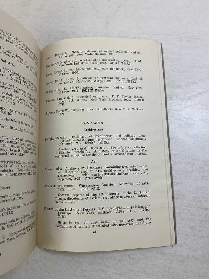 MSU Michigan State College Library Handbook SC 1930