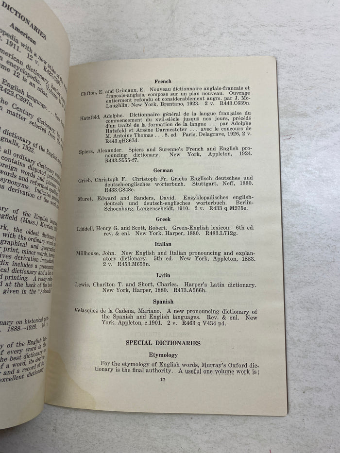 MSU Michigan State College Library Handbook SC 1930