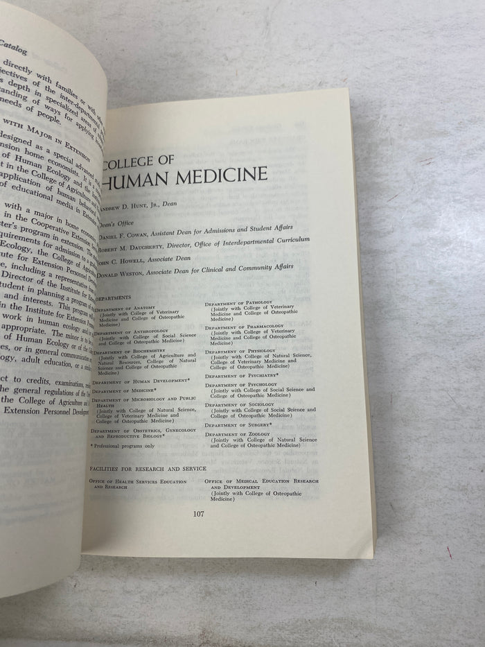 MSU Vintage Graduate Study Catalog 1971-1972