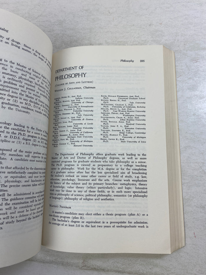 MSU Vintage Graduate Study Catalog 1971-1972