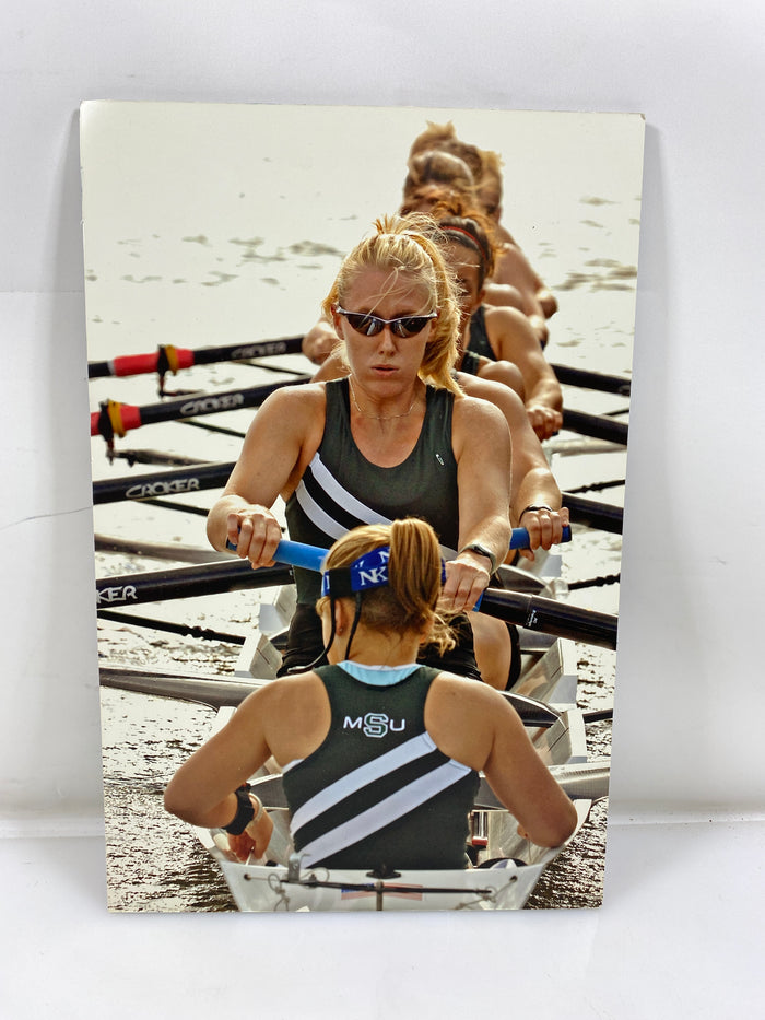 MSU Women's Rowing Team Photo on Board Foam