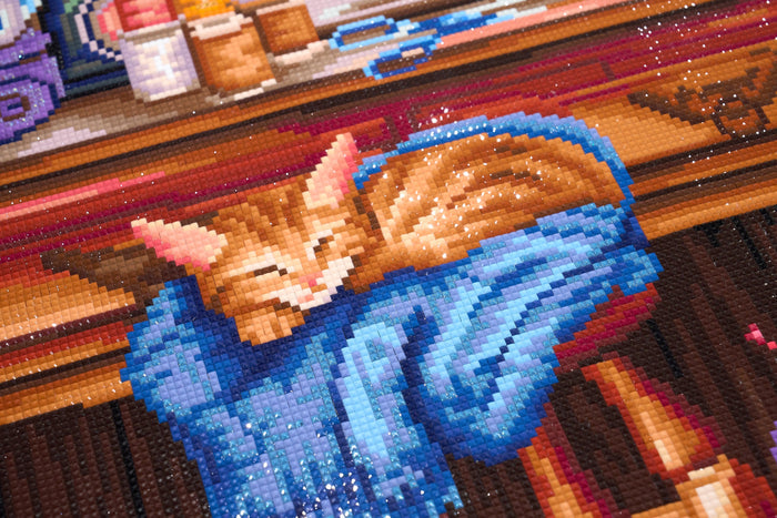 Diamond Painting My Sewing Room 36.6" x 27.6" (92.8cm x 69.9cm) / Square With 68 Colors Including 4 ABs and 3 Fairy Dust Diamonds / 104,813