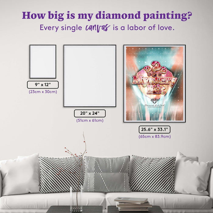 Diamond Painting Mystery Kit #104 - Fantasy (Bohemian) 25.6" x 33.1" (65cm x 83.9cm) / Square with 81 Colors including 1 AB and 1 Electro Diamond and 4 Fairy Dust Diamonds / 87,957