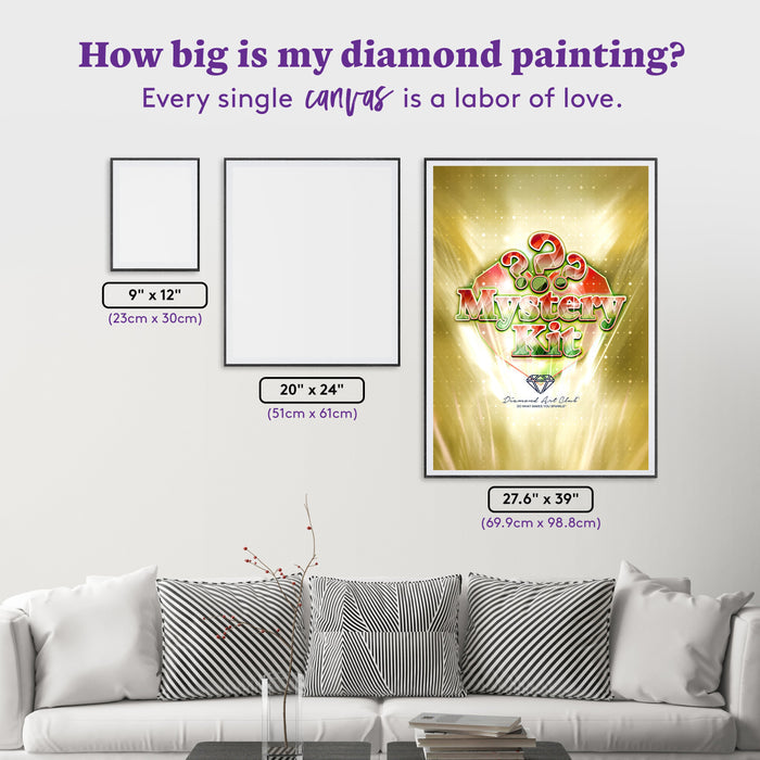 Diamond Painting Mystery Kit #105 - Floral (Portrait) 27.6" x 39" (69.9cm x 98.8cm) / Square with 80 Colors including 2 ABs and 1 Electro Diamond and 3 Fairy Dust Diamonds / 111,557