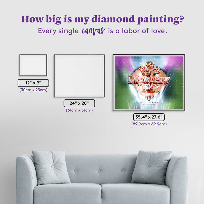 Diamond Painting Mystery Kit - Fantasy (Animal) 35.4" x 27.6" (89.9cm x 69.9cm) / Square with 87 Colors including 1 AB and 8 Fairy Dust Diamonds / 101,441