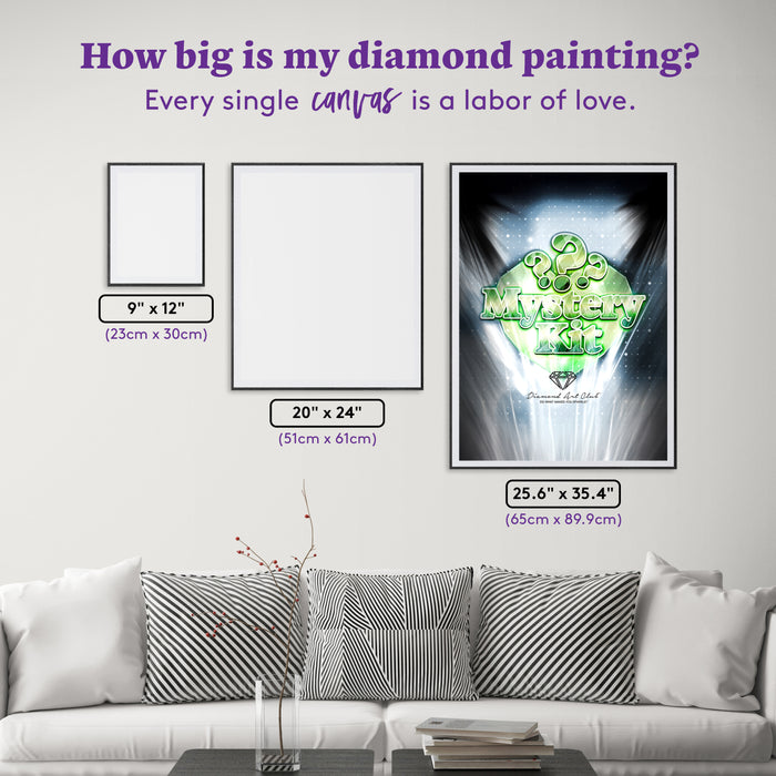 Diamond Painting Mystery Kit #114 - Christmas (Horror) 25.6" x 35.4" (65cm x 89.9cm) / Square with 36 Colors including 1 Glow-in-the-dark and 1 Iridescent Diamond and 3 Fairy Dust Diamonds / 94,221
