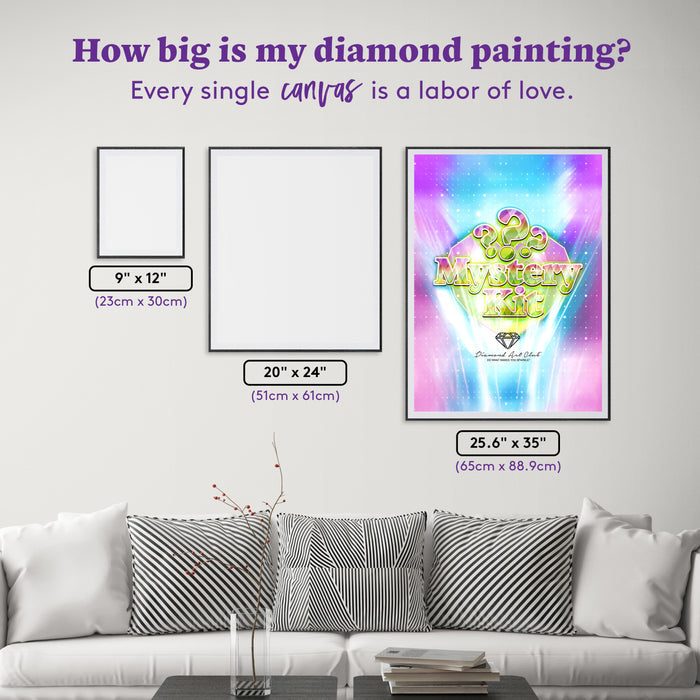 Diamond Painting Mystery Kit #116 - Ocean 25.6" x 35" (65cm x 88.9cm) / Square with 93 Colors including 3 ABs and 5 Fairy Dust Diamonds / 93,177