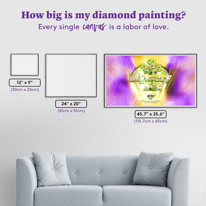 Diamond Painting Mystery Kit #118 - Fantasy (Items) 45.7" x 25.6" (115.7cm x 65cm) / Square With 100 Colors Including 5 ABs and 1 Iridescent Diamond and 4 Fairy Dust Diamonds / 121,365