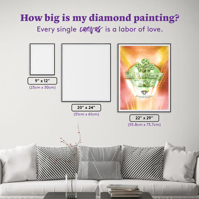 Diamond Painting Mystery Kit #130 - Winter (Christmas) 22" x 29" (55.8cm x 73.7cm) / Square with 97 Colors including 4 ABs and 4 Fairy Dust Diamonds / 66,304