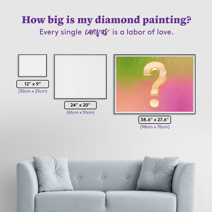 Diamond Painting Mystery Kit #56 - Landscape (Nature) 38.6" x 27.6" (98cm x 70cm) / Square with 61 Colors including 4 ABs and 3 Fairy Dust Diamonds / 110,433