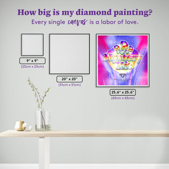 Diamond Painting Mystery Kit #80 - Abstract (Landscape) 25.6" x 25.6" (65cm x 65cm) / Square with 72 Colors including 4 Fairy Dust Diamonds / 68,121