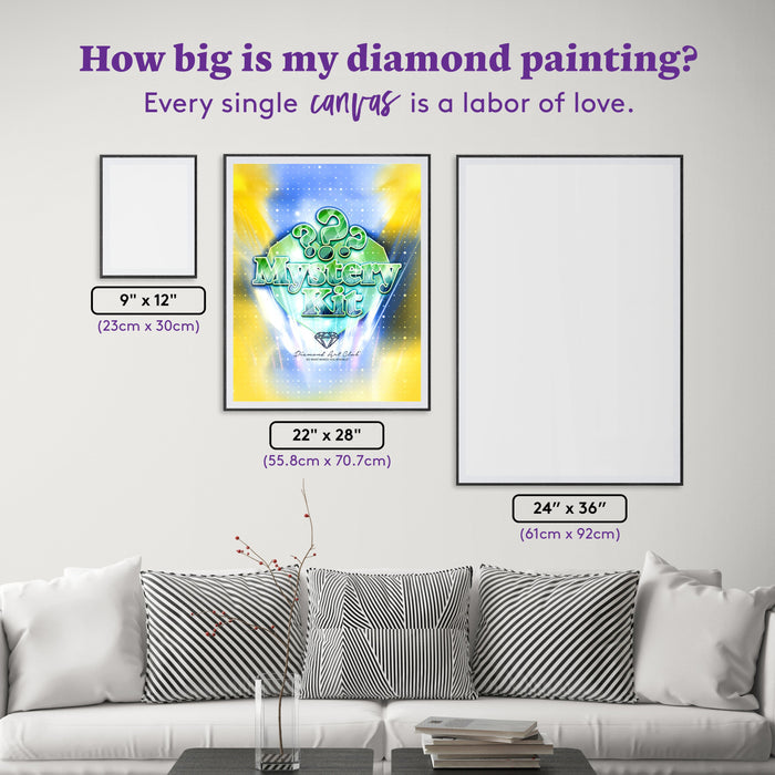 Diamond Painting Mystery Kit #83 - Animals 22" x 28" (55.8cm x 70.7cm) / Square with 60 Colors including 4 ABs and 4 Fairy Dust Diamonds / 63,616