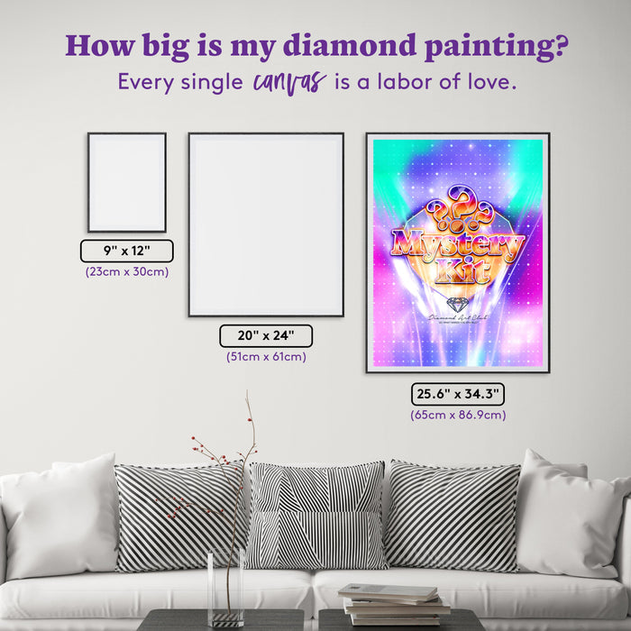 Diamond Painting Mystery Kit - Halloween 25.6" x 34.3" (65cm x 86.9cm) / Square with 65 Colors including 4 ABs and 6 Fairy Dust Diamonds / 91,089