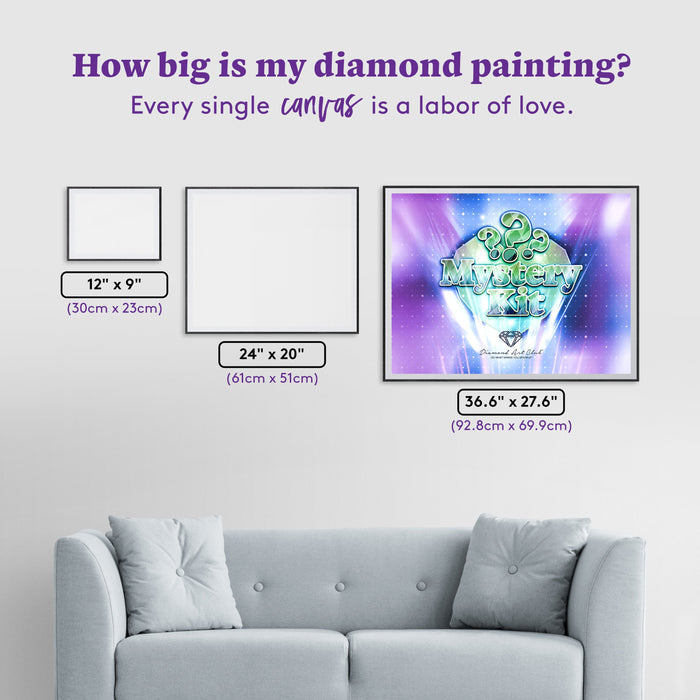 Diamond Painting Mystery Kit - Nature (Fantasy) 36.6" x 27.6" (92.8cm x 69.9cm) / Square with 90 Colors including 3 ABs and 3 Fairy Dust Diamonds / 104,813