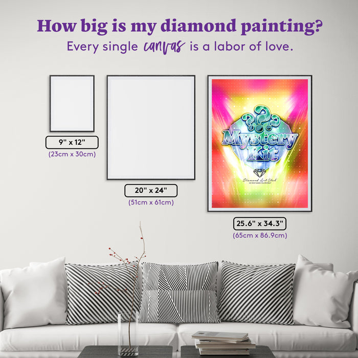 Diamond Painting Mystery Kit #96 - Nature (Spring) 25.6" x 34.3" (65cm x 86.9cm) / Square with 83 Colors including 7 ABs and 2 Fairy Dust Diamonds / 91,089