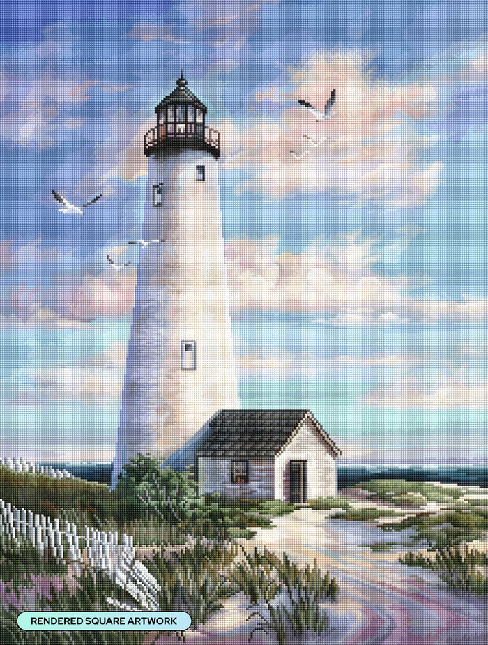 Diamond Painting Nantucket 22" x 29" (55.8cm x 73.7cm) / Square With 55 Colors Including 5 Fairy Dust Diamonds / 66,304