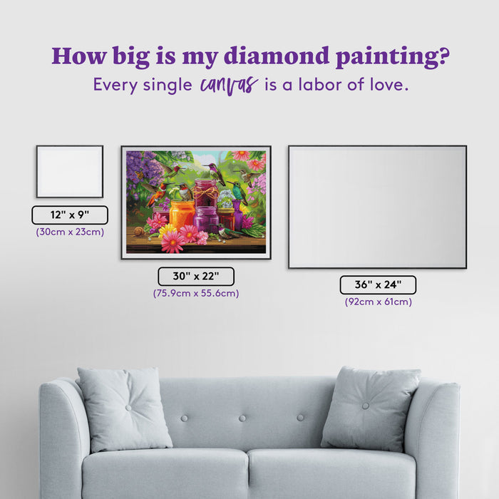 Diamond Painting Nature's Bounty 30" x 22" (75.9cm x 55.8cm) / Square with 65 Colors including 2 ABs and 3 Fairy Dust Diamonds / 68,320