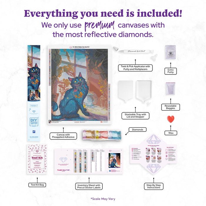 Diamond Painting Naughty Space Void 23.6" x 30" (60cm x 76cm) / Square with 59 Colors including 2 ABs and 3 Fairy Dust Diamonds / 73,505