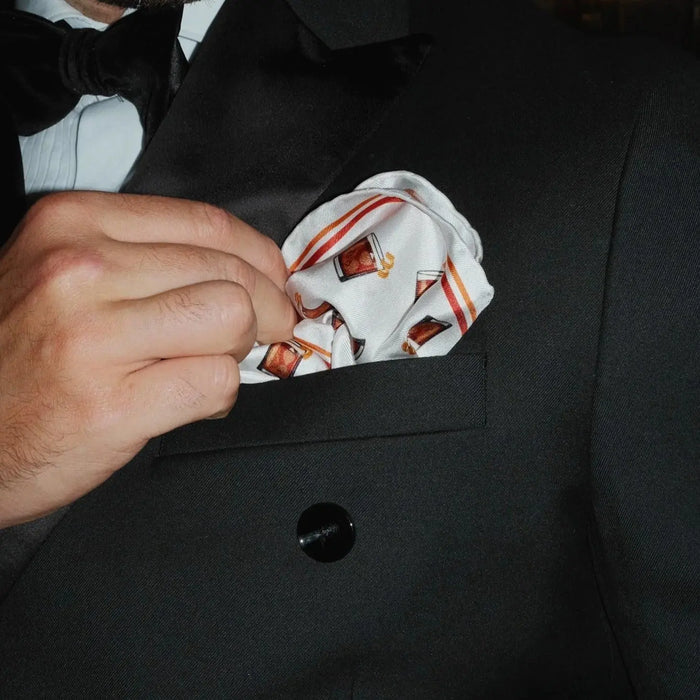 Negroni Nights Pocket Square  CASA FAR NIENTE