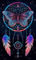 Diamond Painting Night and the Moth Dreamcatcher 22" x 36" (55.8cm x 91.6cm) / Square with 43 Colors including 3 ABs and 2 Fairy Dust Diamonds / 82,432