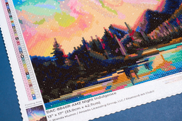 Diamond Painting Night Indulgence 13" x 17" (33cm x 42.7cm) / Round with 84 Colors including 2 ABs and 3 Fairy Dust Diamonds / 18,600