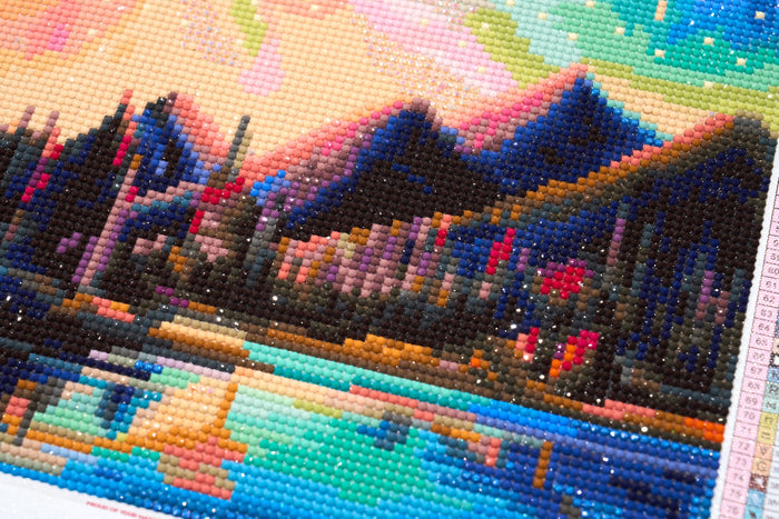 Diamond Painting Night Indulgence 13" x 17" (33cm x 42.7cm) / Round with 84 Colors including 2 ABs and 3 Fairy Dust Diamonds / 18,600