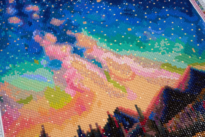 Diamond Painting Night Indulgence 13" x 17" (33cm x 42.7cm) / Round with 84 Colors including 2 ABs and 3 Fairy Dust Diamonds / 18,600