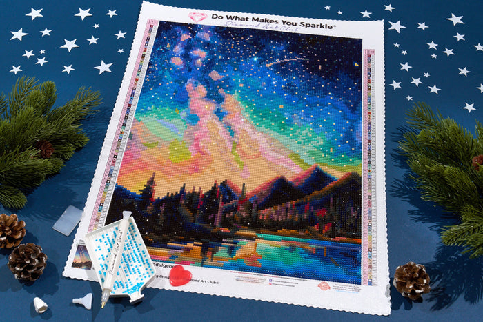 Diamond Painting Night Indulgence 13" x 17" (33cm x 42.7cm) / Round with 84 Colors including 2 ABs and 3 Fairy Dust Diamonds / 18,600