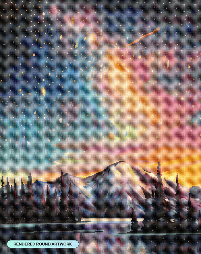 Diamond Painting Night Serenade 20" x 25" (50.6cm x 63.8cm) / Round with 85 Colors including 1 AB and 5 Fairy Dust Diamonds / 42,688