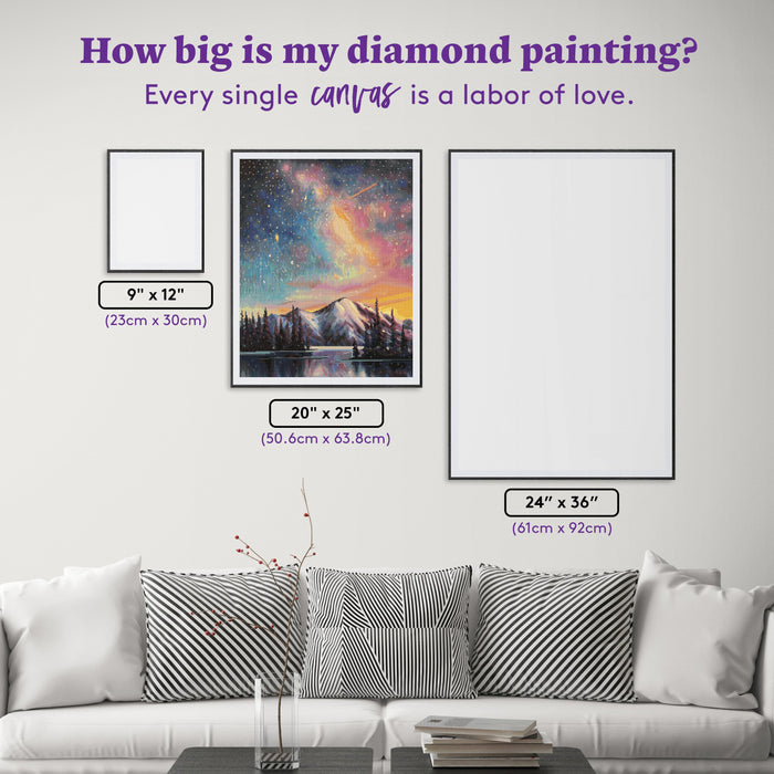 Diamond Painting Night Serenade 20" x 25" (50.6cm x 63.8cm) / Round with 85 Colors including 1 AB and 5 Fairy Dust Diamonds / 42,688