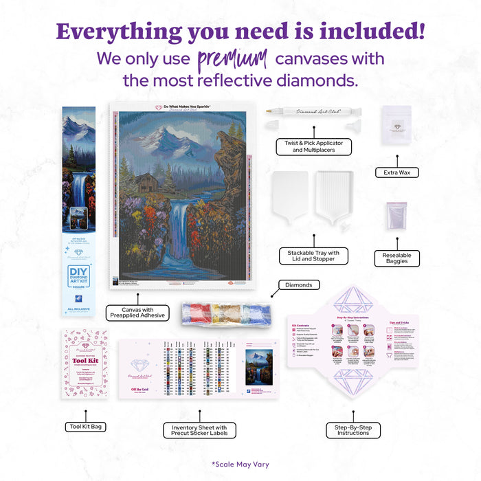 Diamond Painting Off the Grid 22" x 29" (55.8cm x 73.7cm) / Square with 84 Colors including 2 ABs and 4 Fairy Dust Diamonds / 66,304