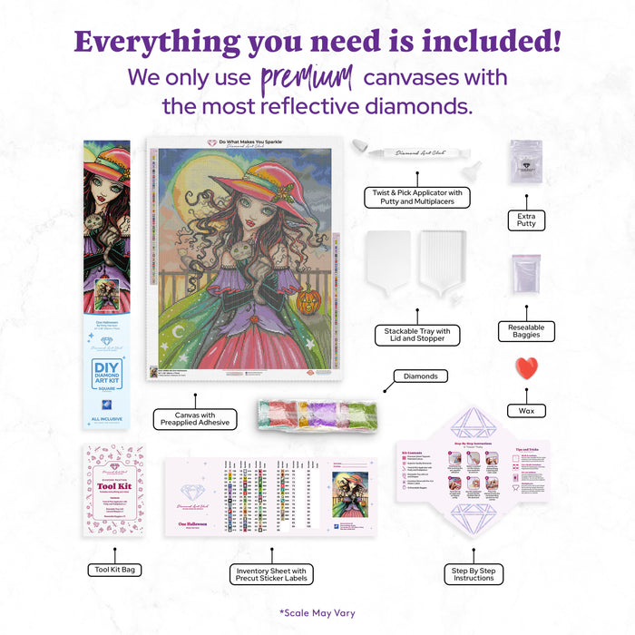 Diamond Painting One Halloween 22" x 28″ (56cm x 71cm) / Square with 65 Colors including 4 ABs / 62,101