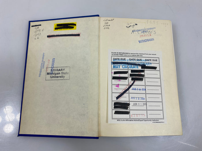 Optimal Statistical Decisions by DeGroot 1970 Ex-Library HC