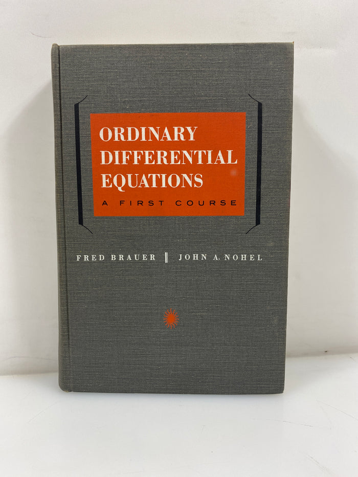 Ordinary Differential Equations by Brauer/Nohel 1967 HC