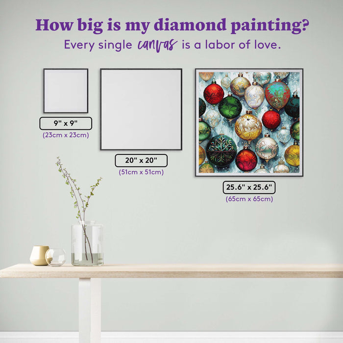 Diamond Painting Ornamental Beauty 25.6" x 25.6" (65cm x 65cm) / Square With 90 Colors Including 2 ABs and 5 Fairy Dust Diamonds / 68,121