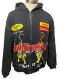 PacSun Subliminal Racing team Hoodie Full Zip men's Size XL