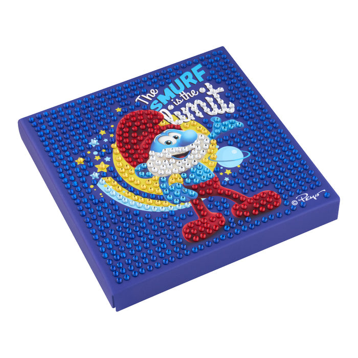 Diamond Painting Papa Smurf Space Adventure - Easy Gem™ Sparkle Board 6" x 6" (15cm x 15cm) / Round with 6 Colors including 6 Iridescent Diamonds / 760