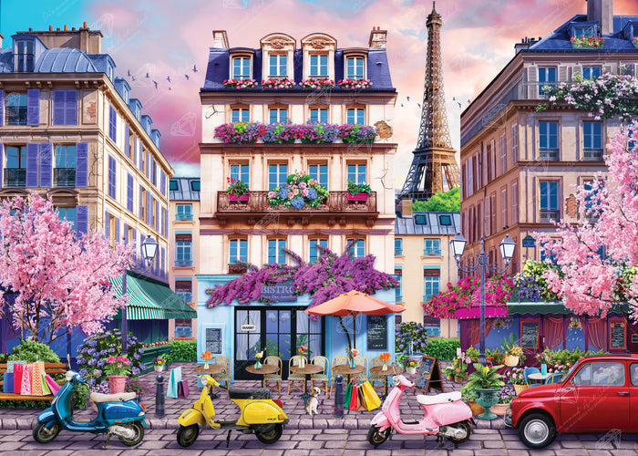 Diamond Painting Paris Shopping District 38.6" x 27.6" (97.8cm x 69.9cm) / Square with 91 Colors including 3 ABs and 3 Fairy Dust Diamonds / 110,433