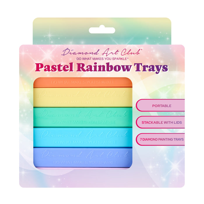 Diamond Painting Pastel Rainbow Trays - Large (Set of 7)
